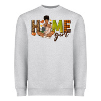 Heather Grey Home girl Fall afro girl Heavyweight Sweatshirt - NancyCooperArtShop