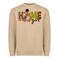 Mushroom Home girl Fall afro girl Heavyweight Sweatshirt - NancyCooperArtShop