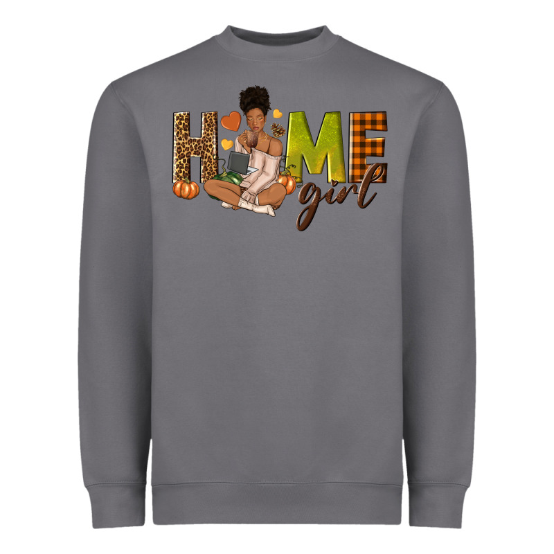 Home Girl Fall Afro Girl Heavyweight Sweatshirt by NancyCooperArtShop | Teevron