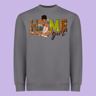 Home Girl Fall Afro Girl Heavyweight Sweatshirt Designed By Nancycooperartshop