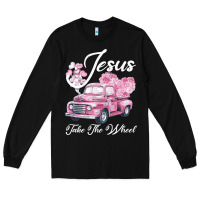 Black Leopard Floral Pink Car Jesus Take The Wheel Long Sleeve Tee - Bettercallsaul