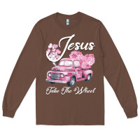 Chestnut Leopard Floral Pink Car Jesus Take The Wheel Long Sleeve Tee - Bettercallsaul