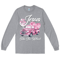 Heather Grey Leopard Floral Pink Car Jesus Take The Wheel Long Sleeve Tee - Bettercallsaul