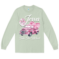 Matcha Leopard Floral Pink Car Jesus Take The Wheel Long Sleeve Tee - Bettercallsaul