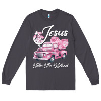 Smoke Leopard Floral Pink Car Jesus Take The Wheel Long Sleeve Tee - Bettercallsaul