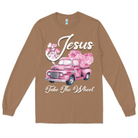 Toasted Coconut Leopard Floral Pink Car Jesus Take The Wheel Long Sleeve Tee - Bettercallsaul