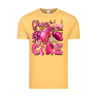 Vintage Mustard cheer for the cure breast cancer Vintage Tee - LillyAllenDesigns