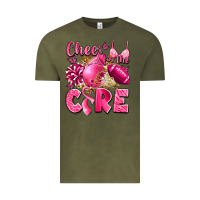 Vintage Olive cheer for the cure breast cancer Vintage Tee - LillyAllenDesigns