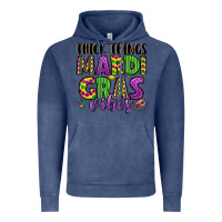 Vintage Denim thick things mardi gras vibes Vintage Hoodie - LillyAllenDesigns