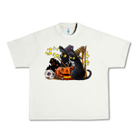 Pistachio halloween black cats Urban Heavy Tee - LillyAllenDesigns