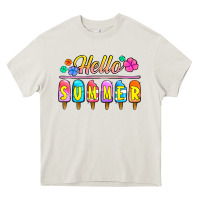 Cream hello summer popsicles Heavy Core Tee - Jasminsmagicworld