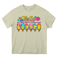 Mossy hello summer popsicles Heavy Core Tee - Jasminsmagicworld