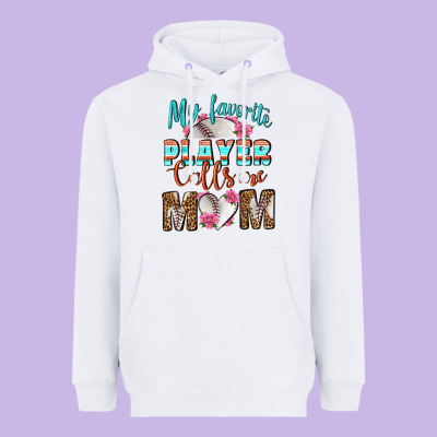 My Favorite Player Calls Me Mom Heavyweight Hoodie Designed By Bundleandbundleshop