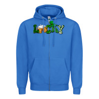 True Royal Lucky with beer St. Patricks day Zipper Hoodie - HowdyJamesFarm