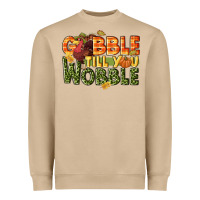 Mushroom Gobble till you wobble turkey thanksgiving Heavyweight Sweatshirt - NancyCooperArtShop