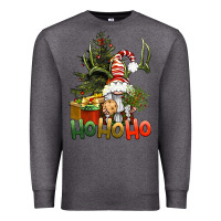 Charcoal Heather Ho Ho Ho Christmas Gnome Premium Sweatshirt - BundleAndBundleShop