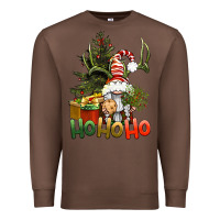 Chestnut Ho Ho Ho Christmas Gnome Premium Sweatshirt - BundleAndBundleShop