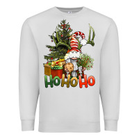 Dove Grey Ho Ho Ho Christmas Gnome Premium Sweatshirt - BundleAndBundleShop