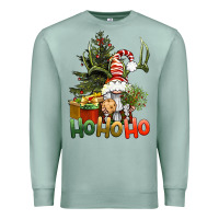 Seafoam Ho Ho Ho Christmas Gnome Premium Sweatshirt - BundleAndBundleShop