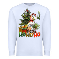 White Ho Ho Ho Christmas Gnome Premium Sweatshirt - BundleAndBundleShop