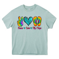 Arona peace love flips flops Heavy Core Tee - Jasminsmagicworld
