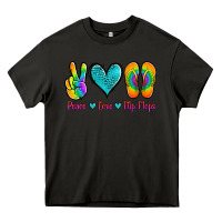 Asphalt peace love flips flops Heavy Core Tee - Jasminsmagicworld