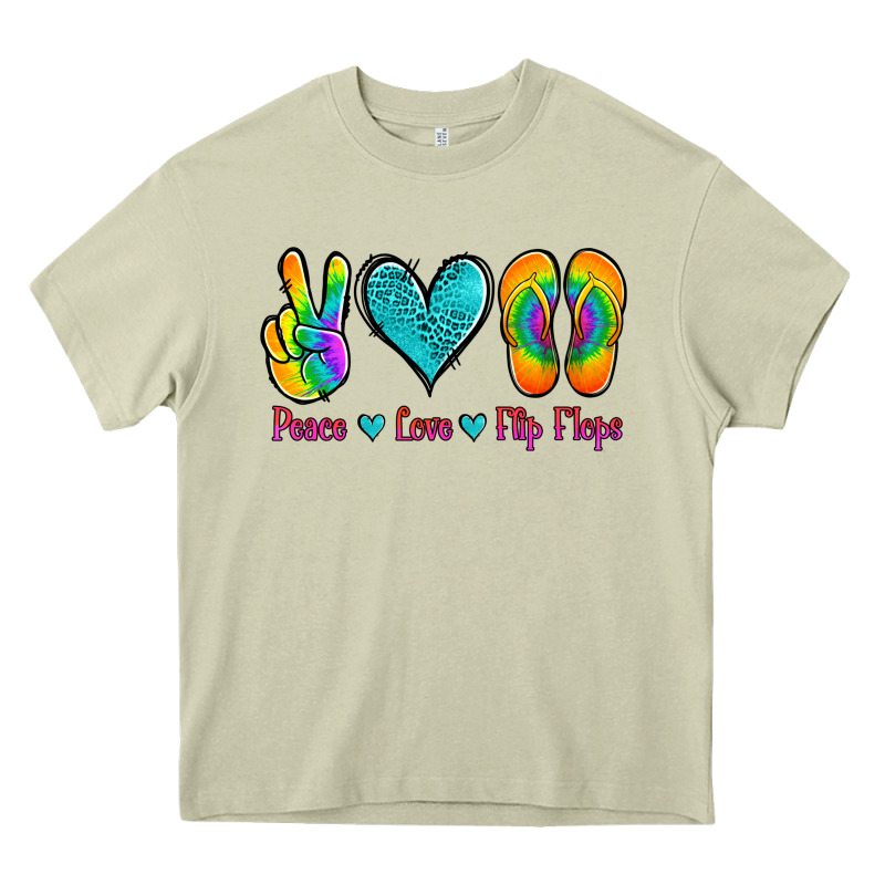 Peace Love Flips Flops Heavy Core Tee by Jasminsmagicworld | Teevron