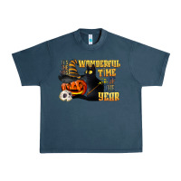Midnight Navy wonderful time of the year halloween Urban Heavy Tee - LillyAllenDesigns