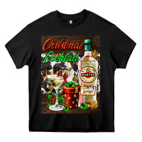 Black christmas cocktail martini  air freshener Heavy Core Tee - AdoDesignShop