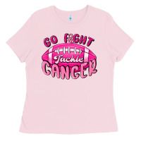 Bubblegum Pink go fight tackle cancer Ladies Tee - MaliasSmallBusiness