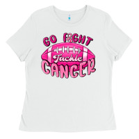 White go fight tackle cancer Ladies Tee - MaliasSmallBusiness
