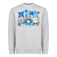 Heather Grey snowman gnome Heavyweight Sweatshirt - texasbilliewilder