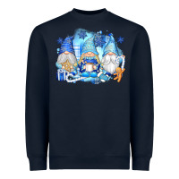 Navy snowman gnome Heavyweight Sweatshirt - texasbilliewilder