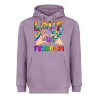 Lavender Love Is Freedom Heavyweight Hoodie - BundleAndBundleShop