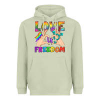 Matcha Love Is Freedom Heavyweight Hoodie - BundleAndBundleShop