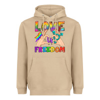 Mushroom Love Is Freedom Heavyweight Hoodie - BundleAndBundleShop