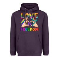 Plum Love Is Freedom Heavyweight Hoodie - BundleAndBundleShop