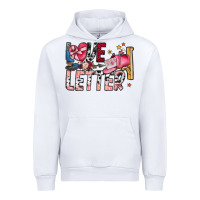 White Love Letter Urban Hoodie - SublimationCraftShop