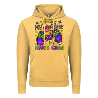 Vintage Mustard i paused my game for mardi gras Vintage Hoodie - LillyAllenDesigns