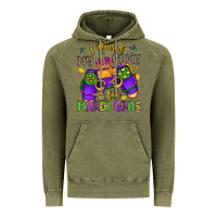 Vintage Olive i paused my game for mardi gras Vintage Hoodie - LillyAllenDesigns
