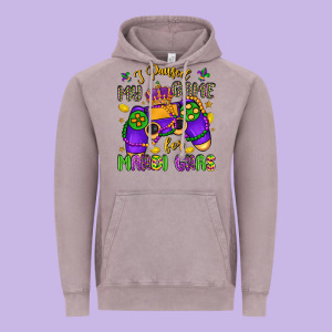 I Paused My Game For Mardi Gras Vintage Hoodie Designed By Lillyallendesigns