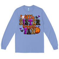 Colony Blue little sister biggest fan basketball Long Sleeve Tee - Jasminsmagicworld