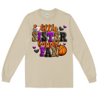 Little Sister Biggest Fan Basketball Long Sleeve Tee | Teevron