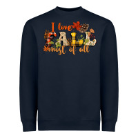 Navy I love Fall most of Fall Heavyweight Sweatshirt - NancyCooperArtShop