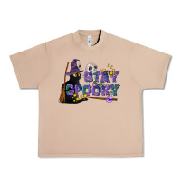 Burro Stay Spooky With Black Cat Urban Heavy Tee - LillyAllenDesigns