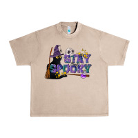 French Oak Stay Spooky With Black Cat Urban Heavy Tee - LillyAllenDesigns