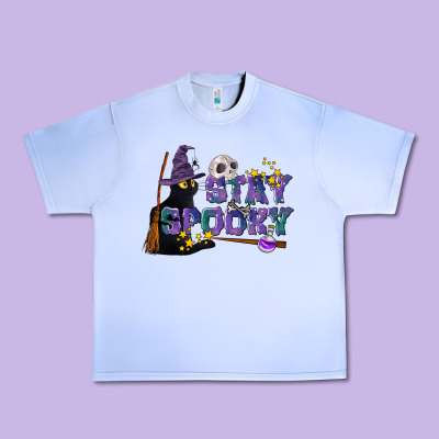 Stay Spooky With Black Cat Urban Heavy Tee Designed By Lillyallendesigns