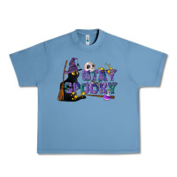 Pebble Blue Stay Spooky With Black Cat Urban Heavy Tee - LillyAllenDesigns