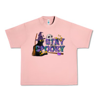 Salmon Stay Spooky With Black Cat Urban Heavy Tee - LillyAllenDesigns