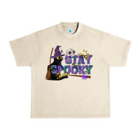 Sandshell Stay Spooky With Black Cat Urban Heavy Tee - LillyAllenDesigns